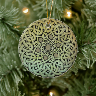 Celtic Knotwork Mandala Julgransprydnad Keramik