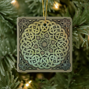 Celtic Knotwork Mandala Julgransprydnad Keramik