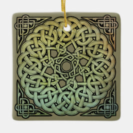 Celtic Knotwork Mandala Julgransprydnad Keramik