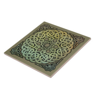 Celtic Knotwork Mandala Kakelplatta