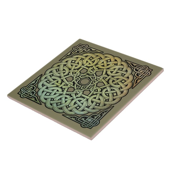 Celtic Knotwork Mandala Kakelplatta (Sidan)