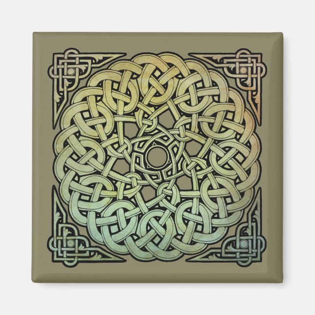 Celtic Knotwork Mandala Magnet (Framsidan)
