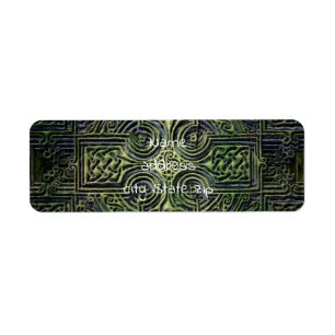 Celtic knotwork St. Patrick's Day Returadress Etikett