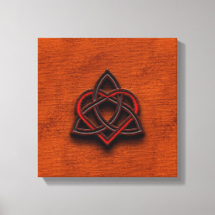 Celtic Knotwork Valentine Heart Canvas Struktur 1