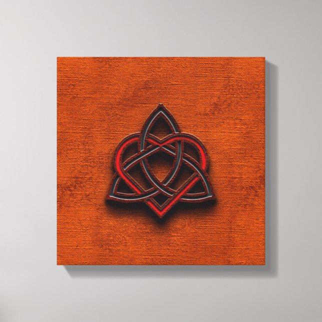 Celtic Knotwork Valentine Heart Canvas Struktur 1 (Framsida)