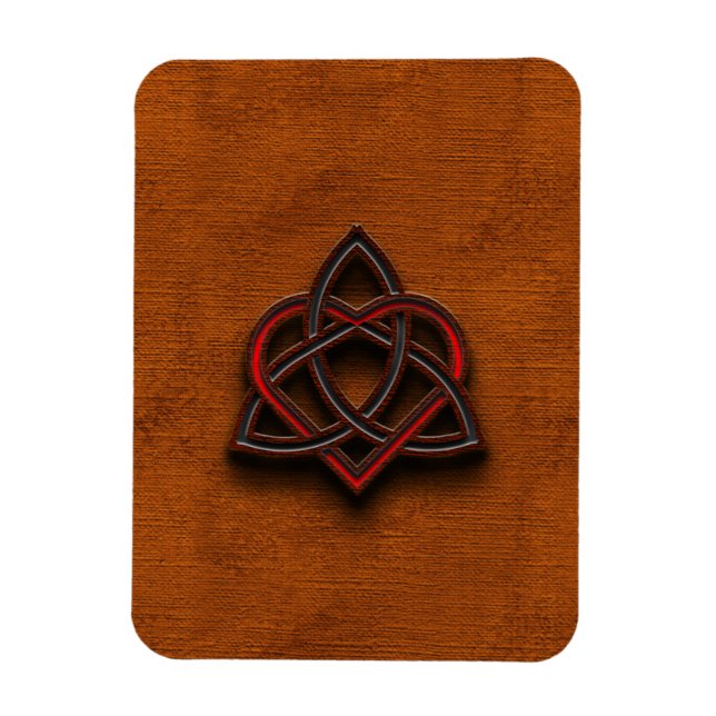 Celtic Knotwork Valentine Heart Canvas Struktur 1 Magnet (Vertikal)