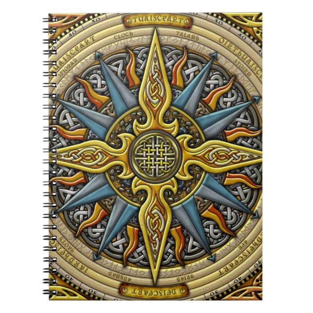 Celtic kompassanteckningsbok anteckningsbok med spiral (Framsidan)