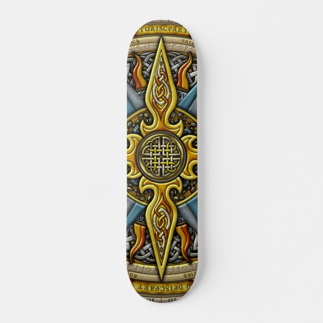 Celtic kompassSkateboard Mini Skateboard Bräda 18,5 Cm (Framsida)
