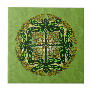 Celtic konstsländor - grönt kakelplatta
