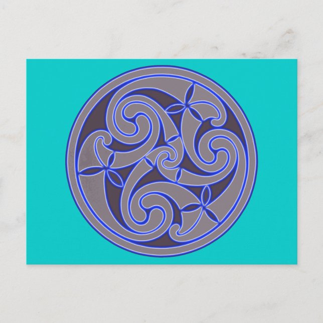 Celtic konstspiraldesign vykort (Framsida)
