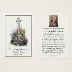 Celtic Kor Blommigt Irish Funeral Prayer Visitkort