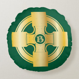 Celtic Kor Celtic Knot Brev B Monogram Rund Kudde