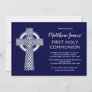Celtic Kor First Communion Call for Boys Inbjudningar