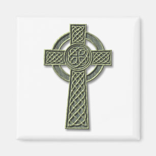 Celtic Kor - Grönt Stone Magnet