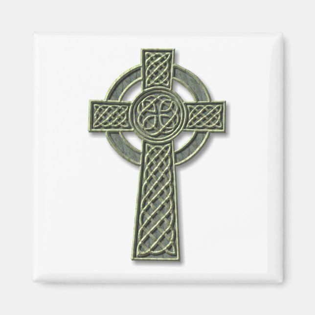 Celtic Kor - Grönt Stone Magnet (Framsidan)