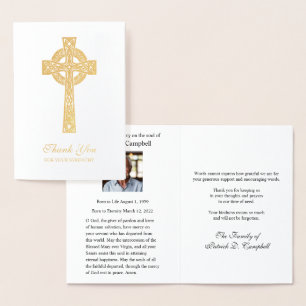 Celtic Kor Irish Funeral Memorial Sympathy Folierat Kort