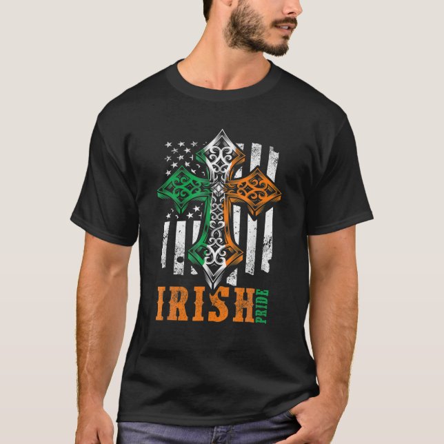 Celtic Kor Irish Pride Saint patrick's day T Shirt (Framsida)