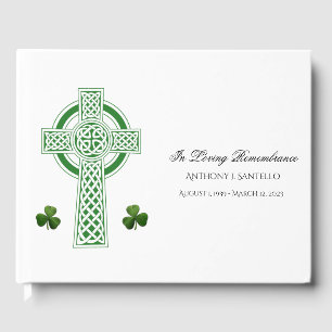 Celtic Kor Irish Shamrocks Memorial Funeral Gästböcker