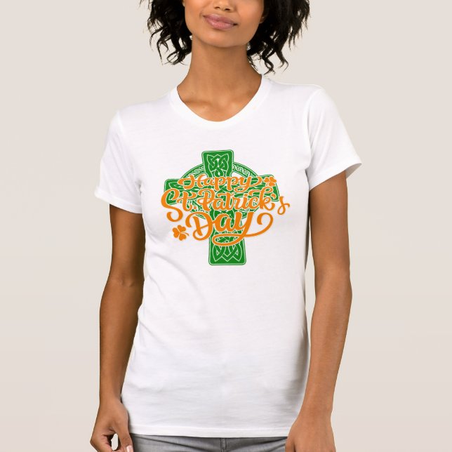Celtic Kor - Lycklig St. Patrick's Day T Shirt (Framsida)