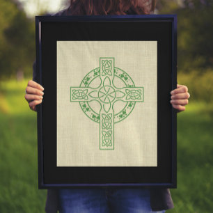 Celtic Kor med Shamrock Ring Poster