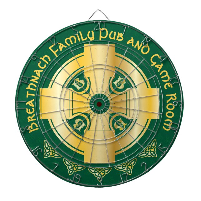 Celtic Kor och Knot Brev B Monogram och Namn Darttavla (Framsidan)