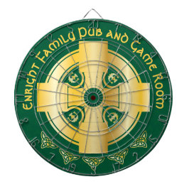 Celtic Kor och Knot Brev E Monogram och Namn Darttavla