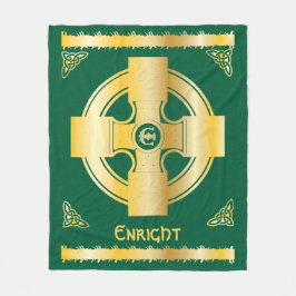 Celtic Kor och Knot Brev E Monogram och Namn Fleecefilt