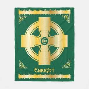 Celtic Kor och Knot Brev E Monogram och Namn Fleecefilt