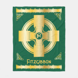 Celtic Kor och Knot Brev F Monogram och Namn Fleecefilt