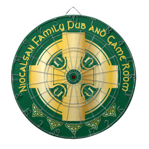 Celtic Kor och Knot Brev N Monogram och Namn Darttavla
