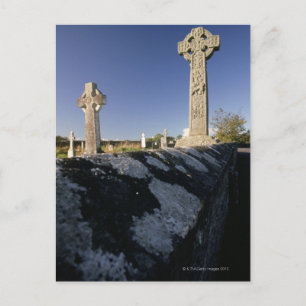 Celtic kor på en kyrkogård, Davacliff. Vykort