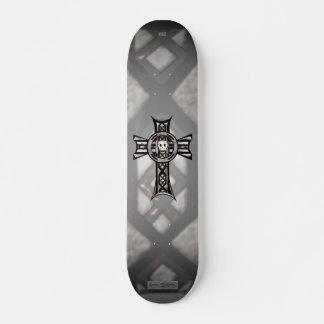 Celtic Kor & Skull (Silver) Skateboard Bräda 20,5 Cm