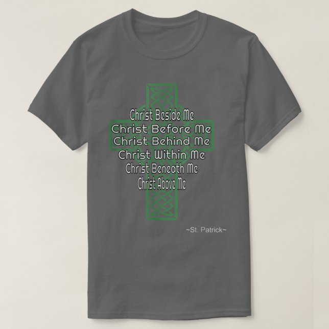 Celtic Kor St Patrick's Prayer Christian Christian T Shirt (Design framsida)
