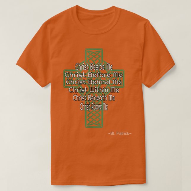 Celtic Kor St Patrick's Prayer Christian Christian T Shirt (Design framsida)