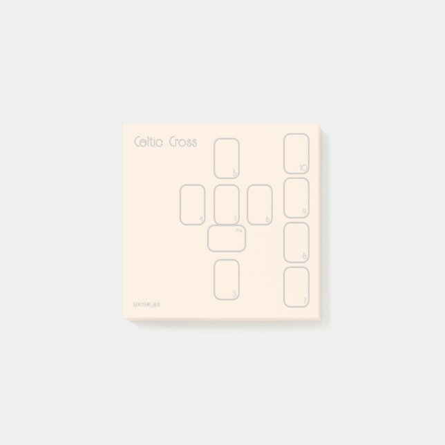 Celtic Kor Tarot Spread (liten, enkel guld) Post-it Block (Framsida)