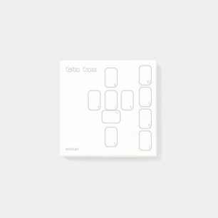 Celtic Kor Tarot Spread (liten, enkel) Post-it Block