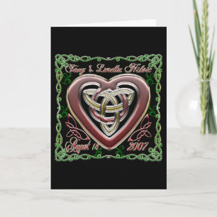 Celtic kort för hjärtabröllop-/årsdagdesign