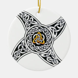 celtic-krigare symbol julgransprydnad keramik