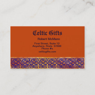 Celtic kvadrerar fnurror på Paprika Visitkort