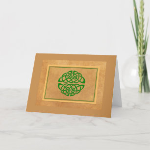 Celtic Light Brown Blank Personalize Greeting Card Kort