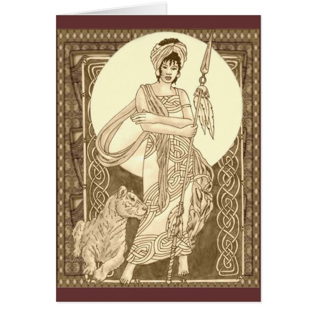 Celtic Lioness Hälsningskort (Framsidan)