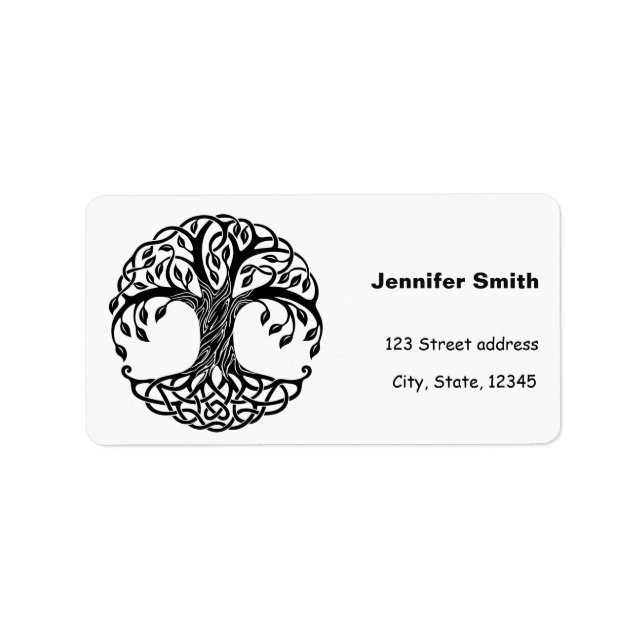 Celtic livets träd adressetikett (Framsidan)