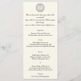 Celtic Livets träd Bröllop Menu Meny