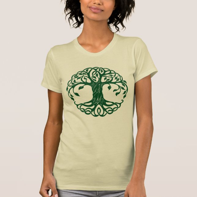 Celtic Livets träd EInternal Symbol Irish Erie T Shirt (Framsida)