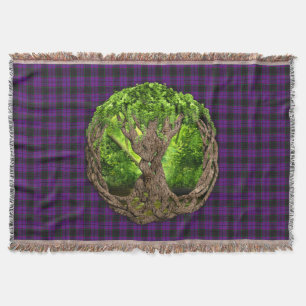 Celtic Livets träd Klan Laird Tartan Mysfilt