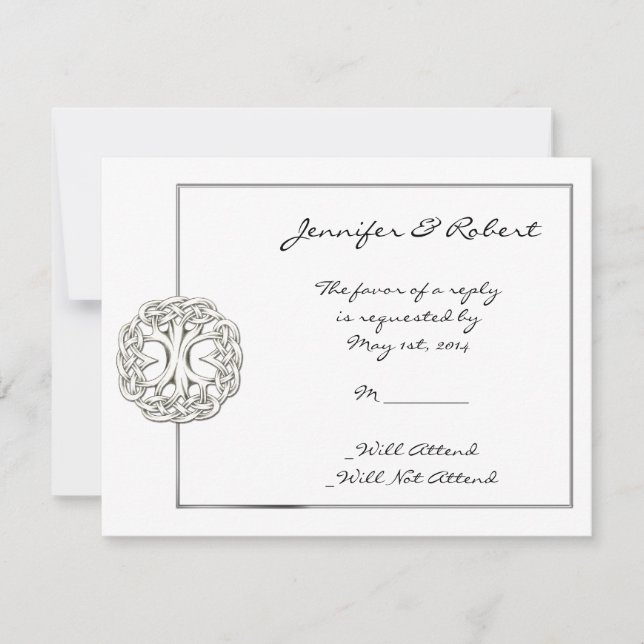 Celtic Livets träd Response Card OSA Kort (Framsida)