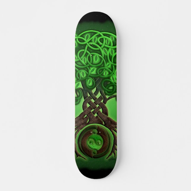 Celtic livets träd skateboard bräda 20,5 cm (Framsida)
