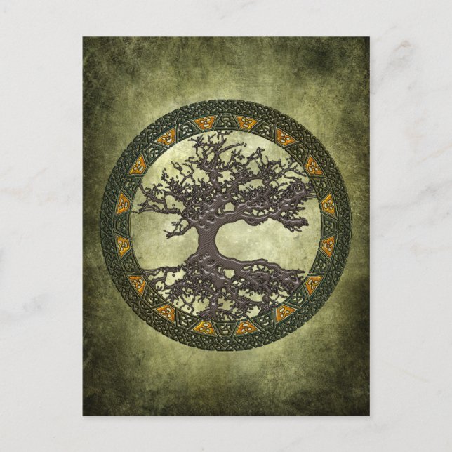 Celtic Livets träd [Yggdrasil] Vykort (Framsida)