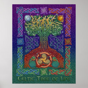 Celtic livets trädaffischtryck poster