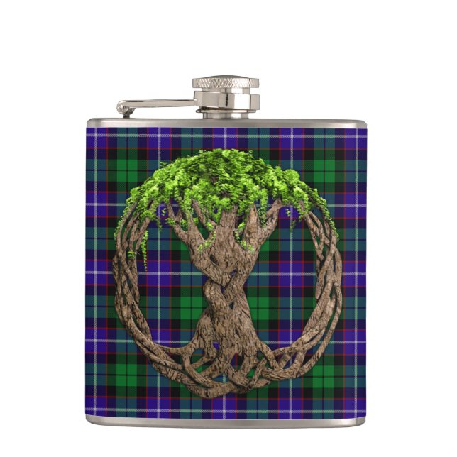 Celtic livets trädklanMitchell Tartan Fickplunta (Framsidan)